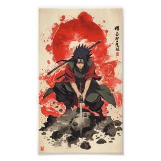 Foto 🖼 Madara Uchiha – Arte mural en acuarela cinemato