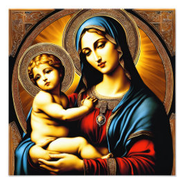 Foto Madonna con un niño