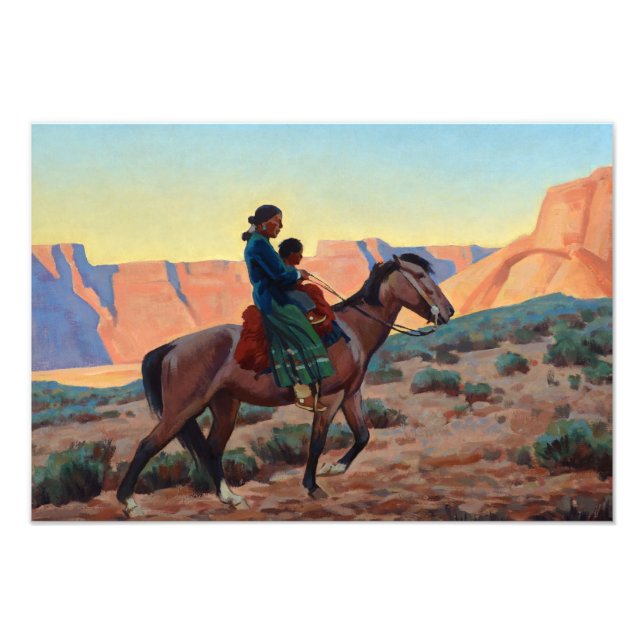 Foto Madre navajo, 1945, de Maynard Dixon (Frente)