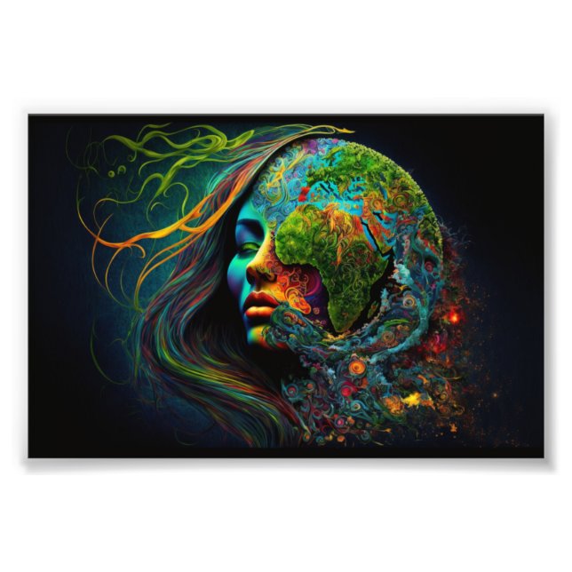 Foto Madre Tierra, arte facial, arte científico, tierra (Frente)