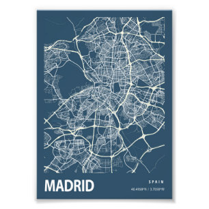 Foto Madrid - España Mapa de la ciudad de Blueprint