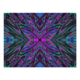 Foto Magenta trippy, mariposa abstracta azul y verde