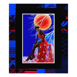 Foto Magia de Chica Negra • Tapiz de Arte Afrocentrico