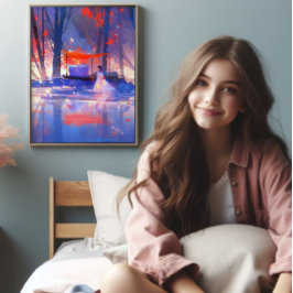 Foto Mágico Anime colorido del bosque