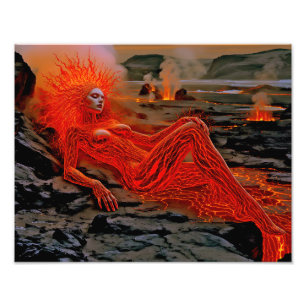 Foto "Magma durmiente" - Retrato de mujer volcánica