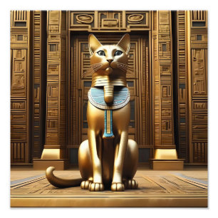 Foto Majestad eterna: El gato del faraón egipcio de oro