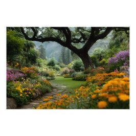 Foto Majestuoso camino de jardín bajo dosel de flores