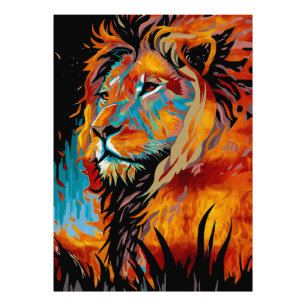 Foto Majestuoso León Protegiendo Bosques