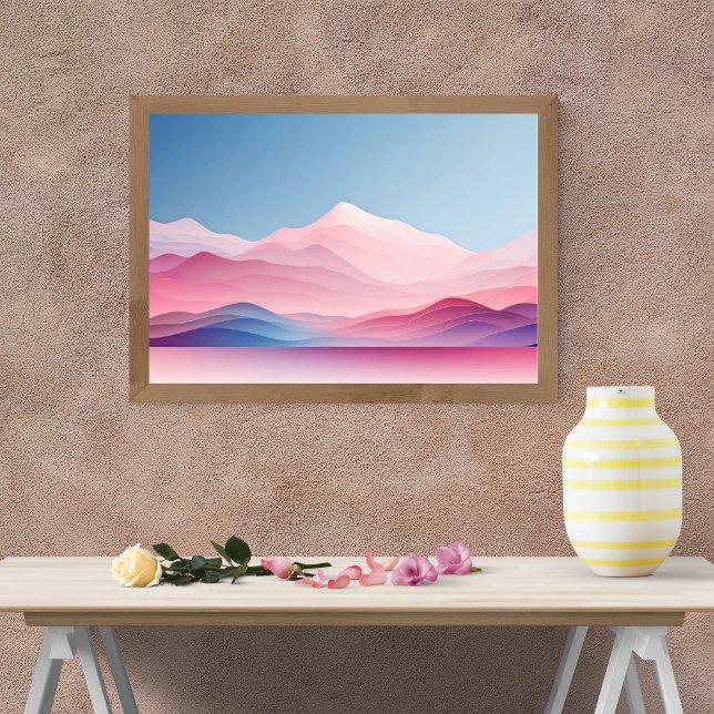 Foto Majestuoso paisaje montañoso rosa y morado (Subido por el creador)