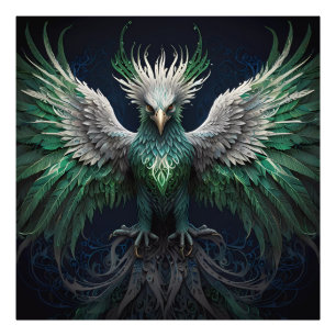Foto Majestuoso pájaro verde y blanco