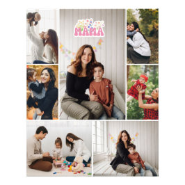 Foto Mama Custom Photo Collage Stretched Canvas Print