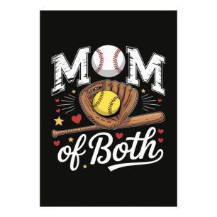 Foto Mamá de ambos Game Day Béisbol Softbol 