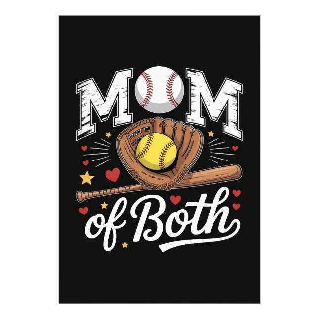Foto Mamá de ambos Game Day Béisbol Softbol  (Frente)