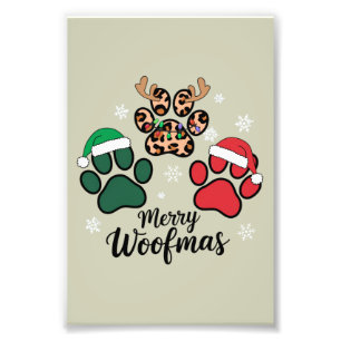 Foto Mamá Perro Navidad Feliz Woofmas Amante Perros Xma