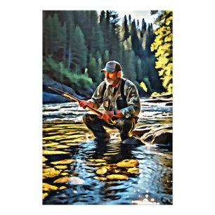 Foto *~* Man Stream Nature AP49 Pesca Art