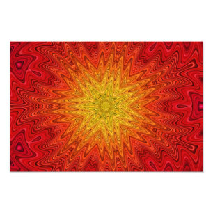 Foto Mandala anaranjada y amarilla de Sun/de la