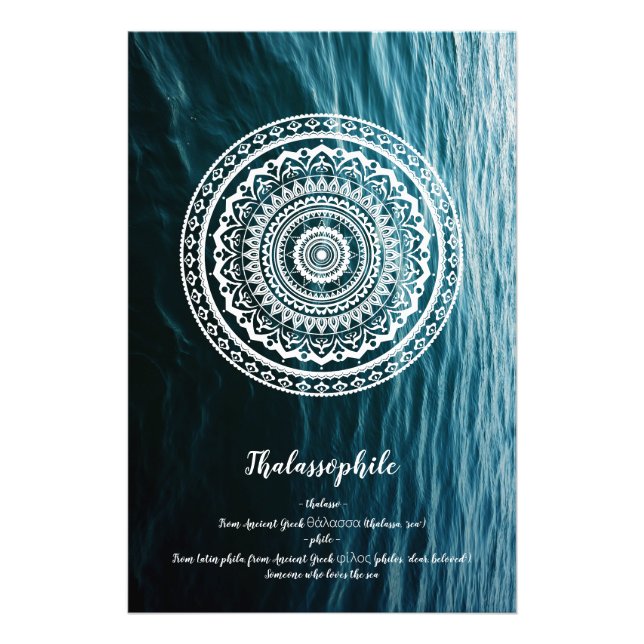 Foto Mandala Blanca Deja que el mar te libere (Frente)