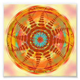 Foto Mandala Design Naranja de la rueda de la energía d