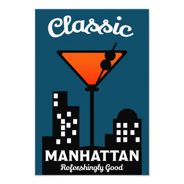 Foto Manhattan Cocktail Wall Art (Frente)
