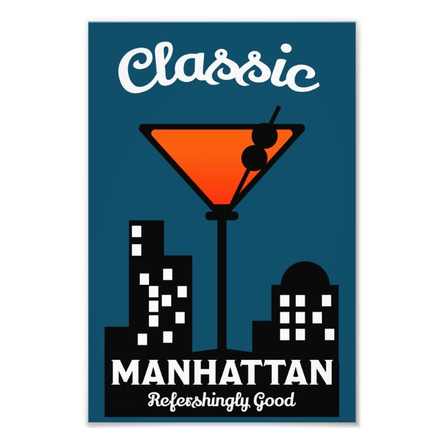 Foto Manhattan Cocktail Wall Art (Frente)