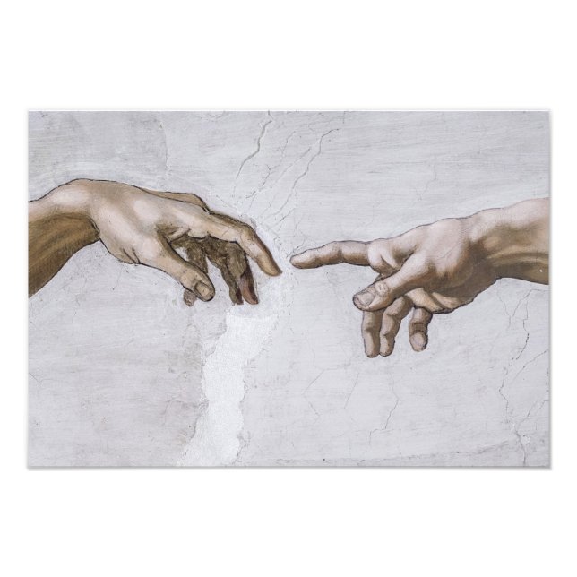 Foto Manos de Dios y Adán de Miguel Ángel (Frente)
