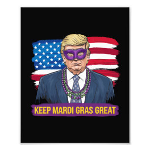 Foto Mantener el Mardi Gras Genial Divertido Trump Mard