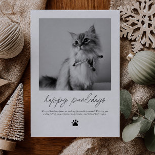 Foto manuscrita de Navidad de gato