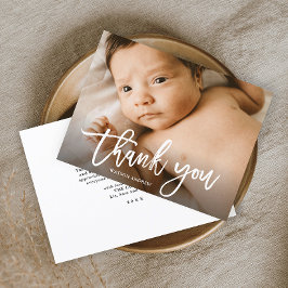 Foto manuscrita de presupuesto Tarjeta de agradeci