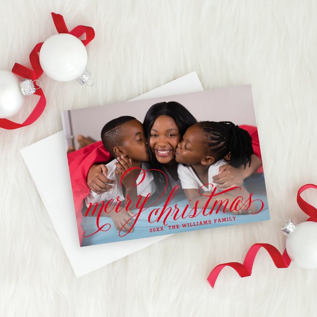 Foto manuscrita roja de Feliz Navidad (Subido por el creador)