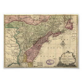 Foto Mapa antiguo de América del Norte, restaurado, 176