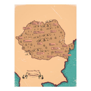 Foto Mapa antiguo de condados de Rumania