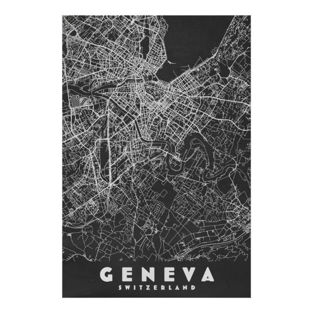 Foto Mapa Antiguo de Ginebra Suiza (Frente)