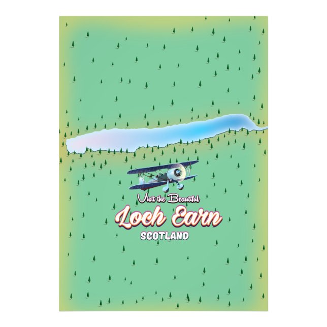 Foto Mapa antiguo de Loch Earn Escocia (Frente)