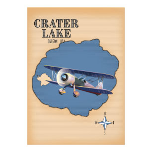Foto Mapa antiguo del lago Crater Oregon EE. UU.