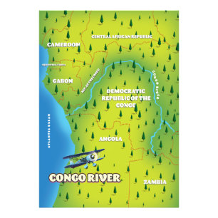 Foto Mapa antiguo hermoso del río Congo