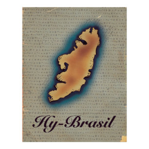 Foto Mapa Antiguo Mitológico Hy-Brazil