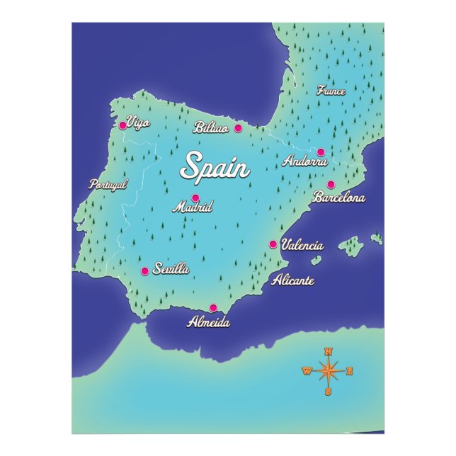 Foto Mapa Clásico De España (Frente)