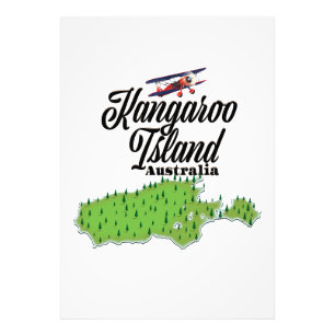 Foto Mapa de Australia de la isla de Kangaroo