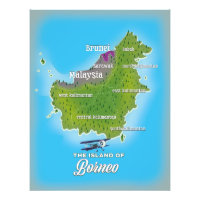 Mapa de Borneo