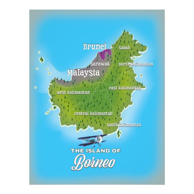 Foto Mapa de Borneo (Frente)