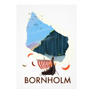 Foto Mapa de Bornholm Island Viking