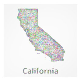 Foto Mapa de California