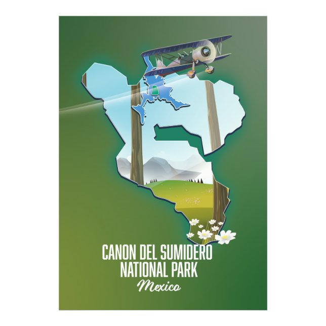 Foto Mapa de Canon del Sumidero, méxico (Frente)