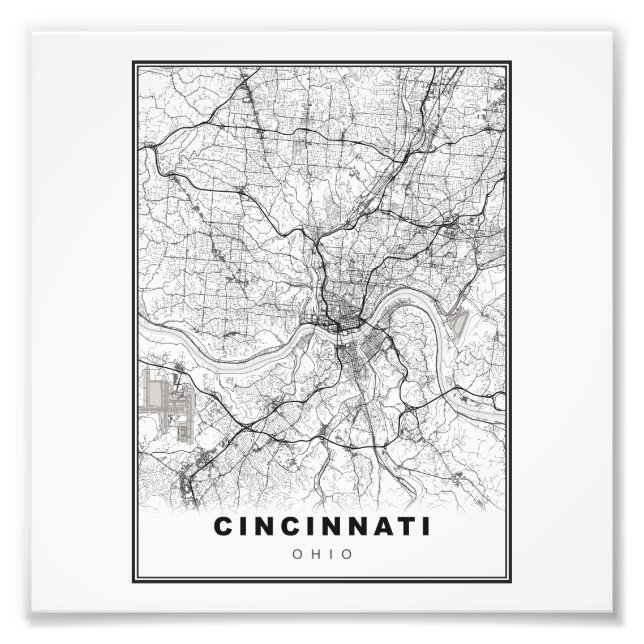 Foto Mapa de Cincinnati (Frente)