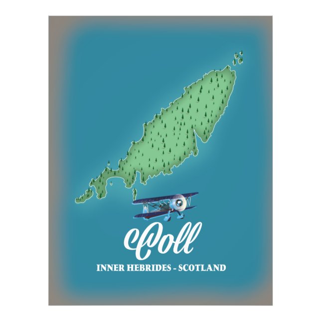 Foto Mapa de Coll Inner Hebrides Scotland (Frente)