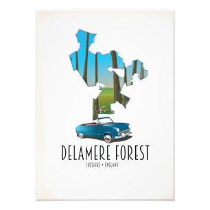 Foto Mapa de Delamere Forest Cheshire England