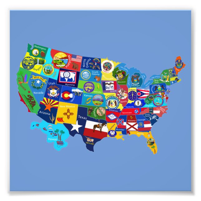 Foto Mapa de EE. UU (Frente)