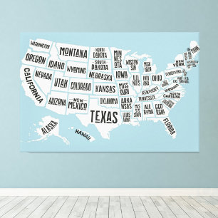Foto Mapa de EE. UU. con nombres de estado Estados Unid