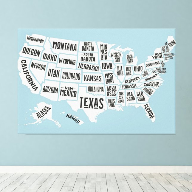 Foto Mapa de EE. UU. con nombres de estado Estados Unid (Subido por el creador)