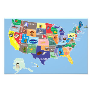 Foto Mapa de EE. UU. para niños